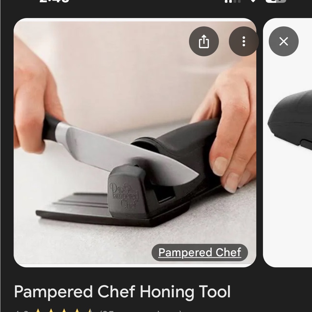 Pampered Chef Black Knife Sharpener Essential Kitchen Tool